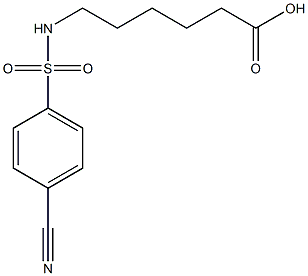 6-[(4-cyanobenzene)sulfonamido]hexanoic acid 结构式
