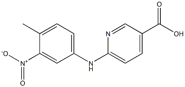 6-[(4-methyl-3-nitrophenyl)amino]pyridine-3-carboxylic acid Struktur