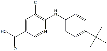 6-[(4-tert-butylphenyl)amino]-5-chloropyridine-3-carboxylic acid 结构式