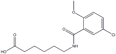 6-[(5-chloro-2-methoxyphenyl)formamido]hexanoic acid Struktur