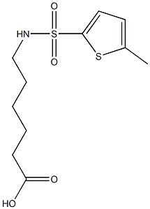 6-[(5-methylthiophene-2-)sulfonamido]hexanoic acid Structure