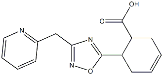 6-[3-(pyridin-2-ylmethyl)-1,2,4-oxadiazol-5-yl]cyclohex-3-ene-1-carboxylic acid,,结构式