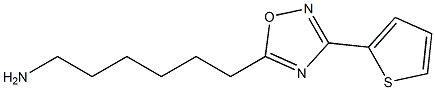 6-[3-(thiophen-2-yl)-1,2,4-oxadiazol-5-yl]hexan-1-amine 结构式