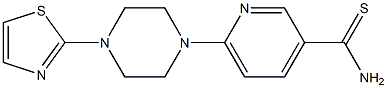 6-[4-(1,3-thiazol-2-yl)piperazin-1-yl]pyridine-3-carbothioamide Structure