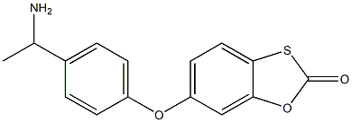 6-[4-(1-aminoethyl)phenoxy]-2H-1,3-benzoxathiol-2-one 化学構造式