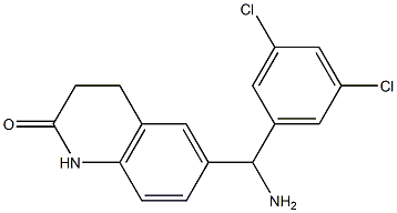 6-[amino(3,5-dichlorophenyl)methyl]-1,2,3,4-tetrahydroquinolin-2-one Struktur