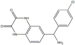 6-[amino(4-chlorophenyl)methyl]-1,2,3,4-tetrahydroquinoxaline-2,3-dione Structure