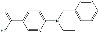 6-[benzyl(ethyl)amino]pyridine-3-carboxylic acid,,结构式