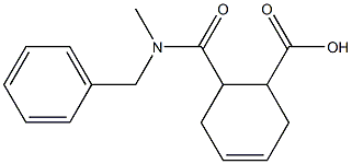 6-[benzyl(methyl)carbamoyl]cyclohex-3-ene-1-carboxylic acid,,结构式