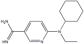6-[cyclohexyl(ethyl)amino]pyridine-3-carboximidamide 结构式