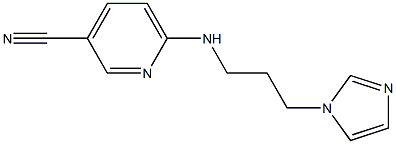 6-{[3-(1H-imidazol-1-yl)propyl]amino}pyridine-3-carbonitrile 结构式
