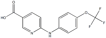 6-{[4-(trifluoromethoxy)phenyl]amino}pyridine-3-carboxylic acid,,结构式
