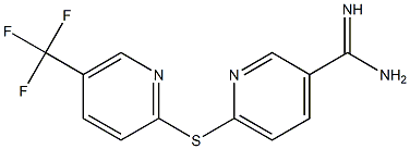 6-{[5-(trifluoromethyl)pyridin-2-yl]sulfanyl}pyridine-3-carboximidamide Structure