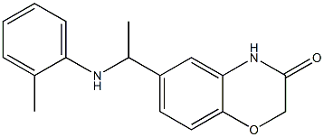 6-{1-[(2-methylphenyl)amino]ethyl}-3,4-dihydro-2H-1,4-benzoxazin-3-one Structure