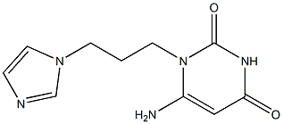 6-amino-1-[3-(1H-imidazol-1-yl)propyl]-1,2,3,4-tetrahydropyrimidine-2,4-dione,,结构式