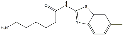 6-amino-N-(6-methyl-1,3-benzothiazol-2-yl)hexanamide Structure