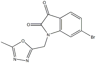 6-bromo-1-[(5-methyl-1,3,4-oxadiazol-2-yl)methyl]-2,3-dihydro-1H-indole-2,3-dione Structure