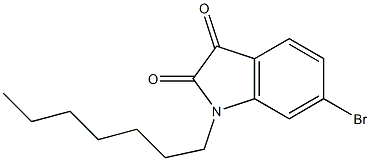 6-bromo-1-heptyl-2,3-dihydro-1H-indole-2,3-dione Structure