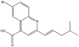 6-bromo-2-[(1E)-4-methylpent-1-enyl]quinoline-4-carboxylic acid,,结构式