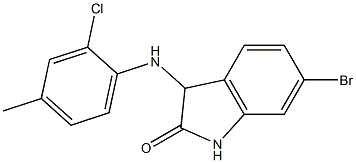 6-bromo-3-[(2-chloro-4-methylphenyl)amino]-2,3-dihydro-1H-indol-2-one|