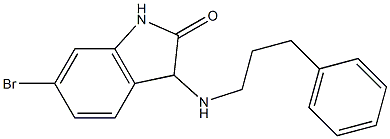 6-bromo-3-[(3-phenylpropyl)amino]-2,3-dihydro-1H-indol-2-one 结构式