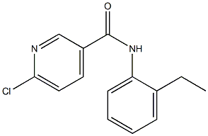 6-chloro-N-(2-ethylphenyl)pyridine-3-carboxamide 化学構造式