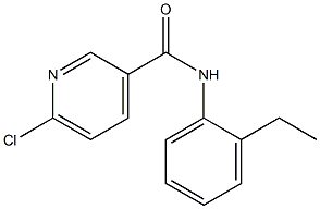 6-chloro-N-(2-ethylphenyl)pyridine-3-carboxamide,,结构式