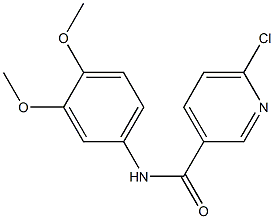6-chloro-N-(3,4-dimethoxyphenyl)pyridine-3-carboxamide Struktur