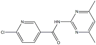 6-chloro-N-(4,6-dimethylpyrimidin-2-yl)pyridine-3-carboxamide Structure