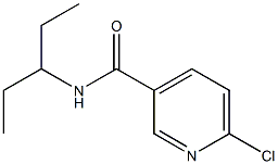 6-chloro-N-(pentan-3-yl)pyridine-3-carboxamide,,结构式