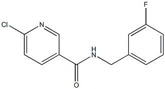 6-chloro-N-[(3-fluorophenyl)methyl]pyridine-3-carboxamide Struktur