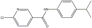 6-chloro-N-[4-(propan-2-yl)phenyl]pyridine-3-carboxamide,,结构式