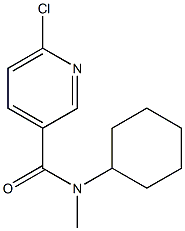 6-chloro-N-cyclohexyl-N-methylpyridine-3-carboxamide Struktur