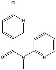 6-chloro-N-methyl-N-(pyridin-2-yl)pyridine-3-carboxamide 结构式