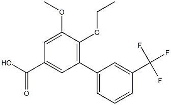 6-ethoxy-5-methoxy-3'-(trifluoromethyl)-1,1'-biphenyl-3-carboxylic acid 化学構造式