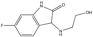 6-fluoro-3-[(2-hydroxyethyl)amino]-2,3-dihydro-1H-indol-2-one 化学構造式