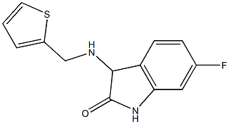 6-fluoro-3-[(thiophen-2-ylmethyl)amino]-2,3-dihydro-1H-indol-2-one,,结构式