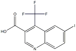 6-iodo-4-(trifluoromethyl)quinoline-3-carboxylic acid 化学構造式