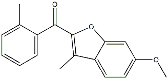 6-methoxy-3-methyl-2-[(2-methylphenyl)carbonyl]-1-benzofuran Struktur