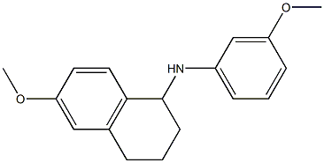 6-methoxy-N-(3-methoxyphenyl)-1,2,3,4-tetrahydronaphthalen-1-amine Struktur