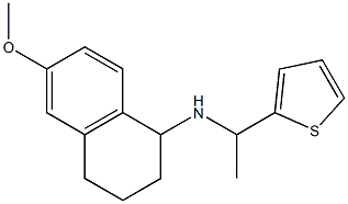 6-methoxy-N-[1-(thiophen-2-yl)ethyl]-1,2,3,4-tetrahydronaphthalen-1-amine Structure