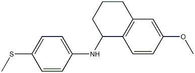 6-methoxy-N-[4-(methylsulfanyl)phenyl]-1,2,3,4-tetrahydronaphthalen-1-amine Struktur