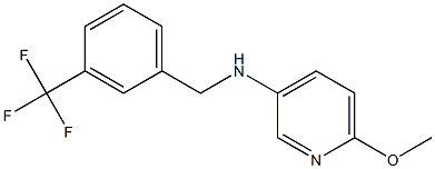 6-methoxy-N-{[3-(trifluoromethyl)phenyl]methyl}pyridin-3-amine Struktur