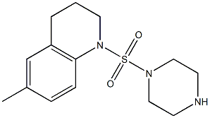 6-methyl-1-(piperazine-1-sulfonyl)-1,2,3,4-tetrahydroquinoline Struktur