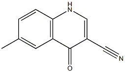 6-methyl-4-oxo-1,4-dihydroquinoline-3-carbonitrile 化学構造式