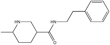 6-methyl-N-(2-phenylethyl)piperidine-3-carboxamide,,结构式