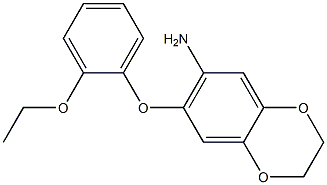 7-(2-ethoxyphenoxy)-2,3-dihydro-1,4-benzodioxin-6-amine,,结构式