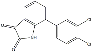 7-(3,4-dichlorophenyl)-1H-indole-2,3-dione 化学構造式