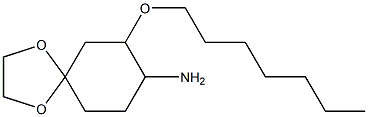 7-(heptyloxy)-1,4-dioxaspiro[4.5]decan-8-amine,,结构式
