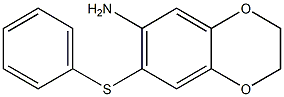 7-(phenylsulfanyl)-2,3-dihydro-1,4-benzodioxin-6-amine,,结构式